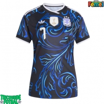 Echipament fotbal Argentina Rodrigo De Paul #7 Tricou Deplasare Mondial 2026 pentru femei maneca scurta