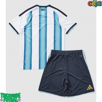 Echipament fotbal Argentina Tricou Acasa Mondial 2026 pentru copii maneca scurta (+ Pantaloni scurti)