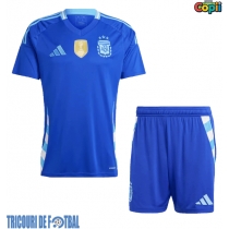Echipament fotbal Argentina Tricou Deplasare Copa America 2024 pentru copii maneca scurta (+ Pantaloni scurti)