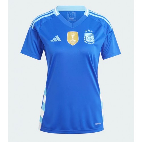 Echipament fotbal Argentina Tricou Deplasare Copa America 2024 pentru femei maneca scurta Echipament fotbal Argentina Tricou Deplasare Copa America 2024 pentru femei maneca scurta