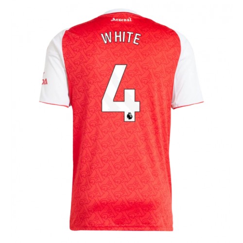 Echipament fotbal Arsenal Ben White #4 Tricou Acasa 2025-26 maneca scurta Echipament fotbal Arsenal Ben White #4 Tricou Acasa 2025-26 maneca scurta