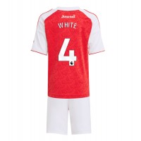 Echipament fotbal Arsenal Ben White #4 Tricou Acasa 2025-26 pentru copii maneca scurta (+ Pantaloni scurti)