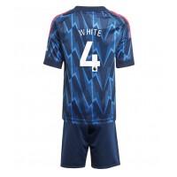 Echipament fotbal Arsenal Ben White #4 Tricou Deplasare 2025-26 pentru copii maneca scurta (+ Pantaloni scurti)