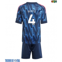 Echipament fotbal Arsenal Ben White #4 Tricou Deplasare 2025-26 pentru copii maneca scurta (+ Pantaloni scurti)