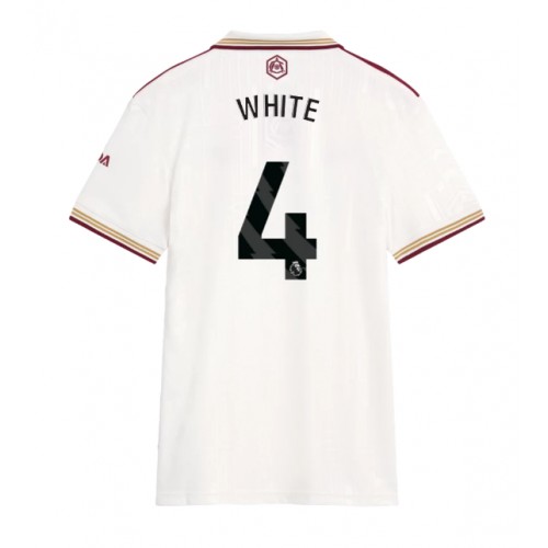 Echipament fotbal Arsenal Ben White #4 Tricou Treilea 2025-26 pentru femei maneca scurta Echipament fotbal Arsenal Ben White #4 Tricou Treilea 2025-26 pentru femei maneca scurta