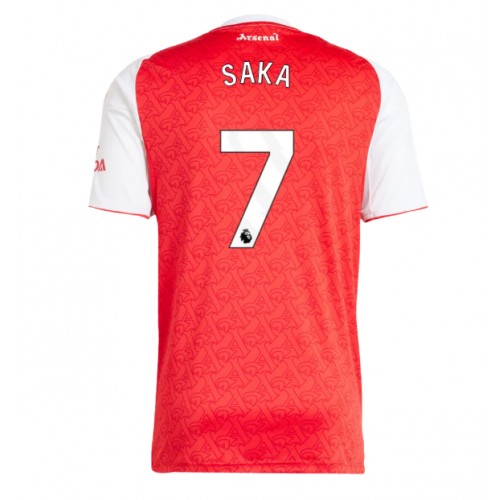 Echipament fotbal Arsenal Bukayo Saka #7 Tricou Acasa 2025-26 maneca scurta Echipament fotbal Arsenal Bukayo Saka #7 Tricou Acasa 2025-26 maneca scurta