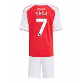Echipament fotbal Arsenal Bukayo Saka #7 Tricou Acasa 2025-26 pentru copii maneca scurta (+ Pantaloni scurti)