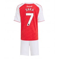 Echipament fotbal Arsenal Bukayo Saka #7 Tricou Acasa 2025-26 pentru copii maneca scurta (+ Pantaloni scurti)