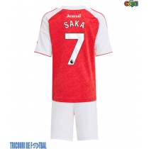 Echipament fotbal Arsenal Bukayo Saka #7 Tricou Acasa 2025-26 pentru copii maneca scurta (+ Pantaloni scurti)