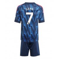 Echipament fotbal Arsenal Bukayo Saka #7 Tricou Deplasare 2025-26 pentru copii maneca scurta (+ Pantaloni scurti)