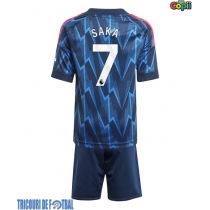 Echipament fotbal Arsenal Bukayo Saka #7 Tricou Deplasare 2025-26 pentru copii maneca scurta (+ Pantaloni scurti)