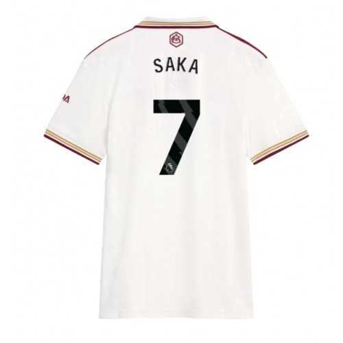 Echipament fotbal Arsenal Bukayo Saka #7 Tricou Treilea 2025-26 pentru femei maneca scurta Echipament fotbal Arsenal Bukayo Saka #7 Tricou Treilea 2025-26 pentru femei maneca scurta