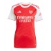 Echipament fotbal Arsenal Cristhian Mosquera #3 Tricou Acasa 2025-26 pentru femei maneca scurta Echipament fotbal Arsenal Cristhian Mosquera #3 Tricou Acasa 2025-26 pentru femei maneca scurta