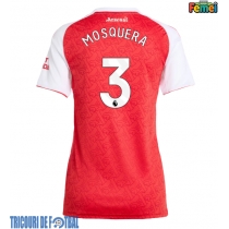 Echipament fotbal Arsenal Cristhian Mosquera #3 Tricou Acasa 2025-26 pentru femei maneca scurta