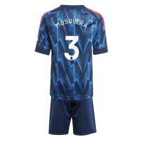 Echipament fotbal Arsenal Cristhian Mosquera #3 Tricou Deplasare 2025-26 pentru copii maneca scurta (+ Pantaloni scurti)