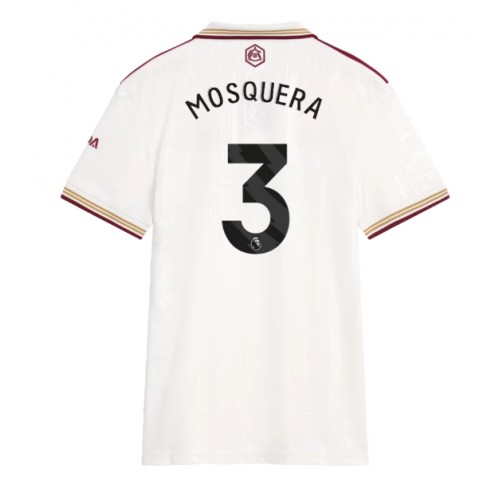 Echipament fotbal Arsenal Cristhian Mosquera #3 Tricou Treilea 2025-26 pentru femei maneca scurta Echipament fotbal Arsenal Cristhian Mosquera #3 Tricou Treilea 2025-26 pentru femei maneca scurta