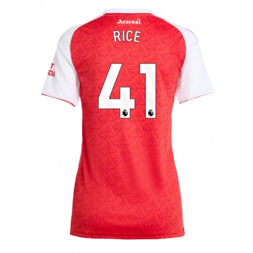 Echipament fotbal Arsenal Declan Rice #41 Tricou Acasa 2025-26 pentru femei maneca scurta Echipament fotbal Arsenal Declan Rice #41 Tricou Acasa 2025-26 pentru femei maneca scurta