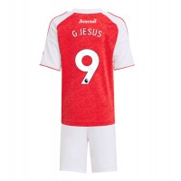 Echipament fotbal Arsenal Gabriel Jesus #9 Tricou Acasa 2025-26 pentru copii maneca scurta (+ Pantaloni scurti)