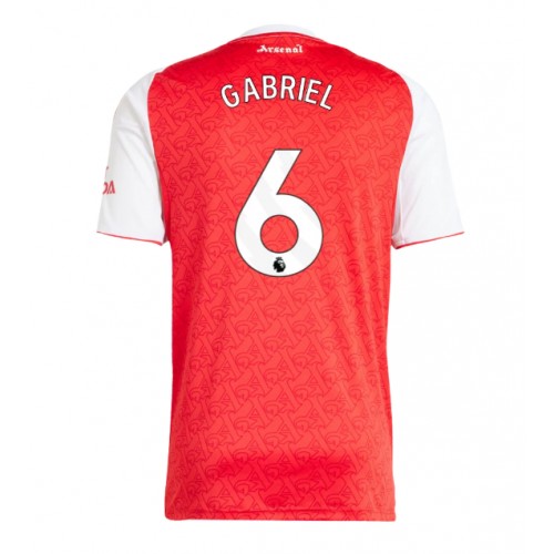 Echipament fotbal Arsenal Gabriel Magalhaes #6 Tricou Acasa 2025-26 maneca scurta Echipament fotbal Arsenal Gabriel Magalhaes #6 Tricou Acasa 2025-26 maneca scurta