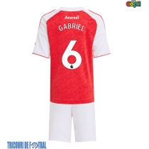 Echipament fotbal Arsenal Gabriel Magalhaes #6 Tricou Acasa 2025-26 pentru copii maneca scurta (+ Pantaloni scurti)