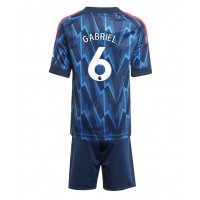 Echipament fotbal Arsenal Gabriel Magalhaes #6 Tricou Deplasare 2025-26 pentru copii maneca scurta (+ Pantaloni scurti)