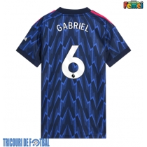 Echipament fotbal Arsenal Gabriel Magalhaes #6 Tricou Deplasare 2025-26 pentru femei maneca scurta