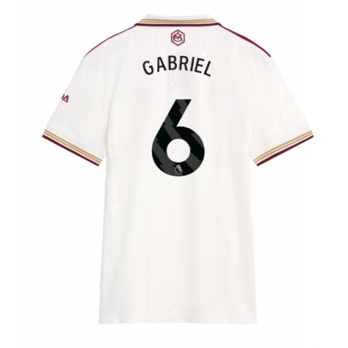 Echipament fotbal Arsenal Gabriel Magalhaes #6 Tricou Treilea 2025-26 pentru femei maneca scurta Echipament fotbal Arsenal Gabriel Magalhaes #6 Tricou Treilea 2025-26 pentru femei maneca scurta
