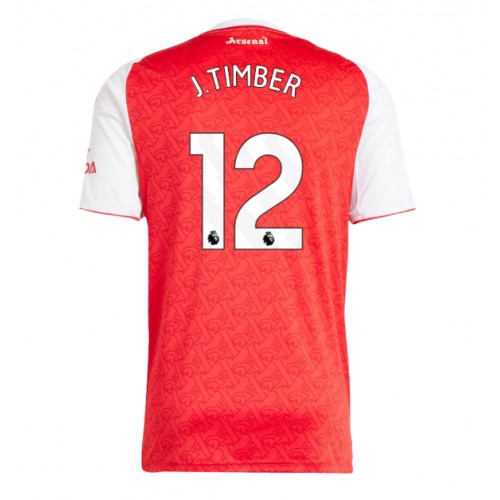 Echipament fotbal Arsenal Jurrien Timber #12 Tricou Acasa 2025-26 maneca scurta Echipament fotbal Arsenal Jurrien Timber #12 Tricou Acasa 2025-26 maneca scurta