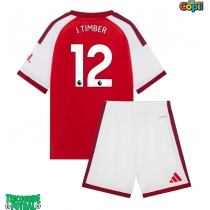 Echipament fotbal Arsenal Jurrien Timber #12 Tricou Acasa 2026-27 pentru copii maneca scurta (+ Pantaloni scurti)