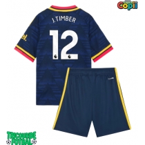 Echipament fotbal Arsenal Jurrien Timber #12 Tricou Deplasare 2026-27 pentru copii maneca scurta (+ Pantaloni scurti)