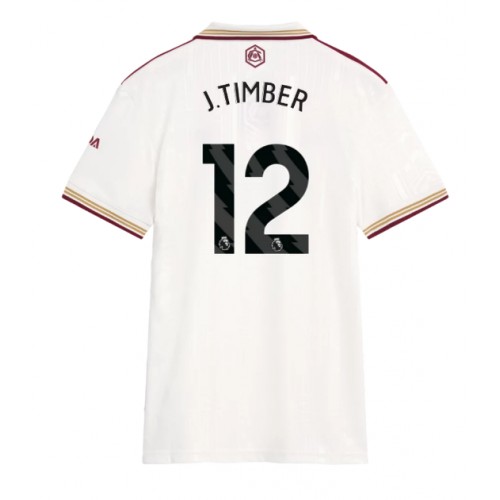 Echipament fotbal Arsenal Jurrien Timber #12 Tricou Treilea 2025-26 pentru femei maneca scurta Echipament fotbal Arsenal Jurrien Timber #12 Tricou Treilea 2025-26 pentru femei maneca scurta