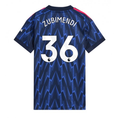 Echipament fotbal Arsenal Martin Zubimendi #36 Tricou Deplasare 2025-26 pentru femei maneca scurta Echipament fotbal Arsenal Martin Zubimendi #36 Tricou Deplasare 2025-26 pentru femei maneca scurta