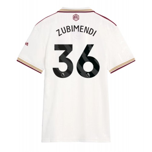 Echipament fotbal Arsenal Martin Zubimendi #36 Tricou Treilea 2025-26 pentru femei maneca scurta Echipament fotbal Arsenal Martin Zubimendi #36 Tricou Treilea 2025-26 pentru femei maneca scurta