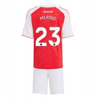 Echipament fotbal Arsenal Mikel Merino #23 Tricou Acasa 2025-26 pentru copii maneca scurta (+ Pantaloni scurti)
