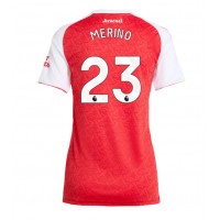Echipament fotbal Arsenal Mikel Merino #23 Tricou Acasa 2025-26 pentru femei maneca scurta Echipament fotbal Arsenal Mikel Merino #23 Tricou Acasa 2025-26 pentru femei maneca scurta
