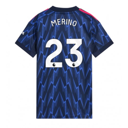 Echipament fotbal Arsenal Mikel Merino #23 Tricou Deplasare 2025-26 pentru femei maneca scurta Echipament fotbal Arsenal Mikel Merino #23 Tricou Deplasare 2025-26 pentru femei maneca scurta