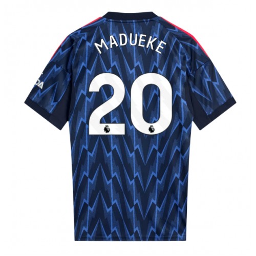 Echipament fotbal Arsenal Noni Madueke #20 Tricou Deplasare 2025-26 maneca scurta Echipament fotbal Arsenal Noni Madueke #20 Tricou Deplasare 2025-26 maneca scurta