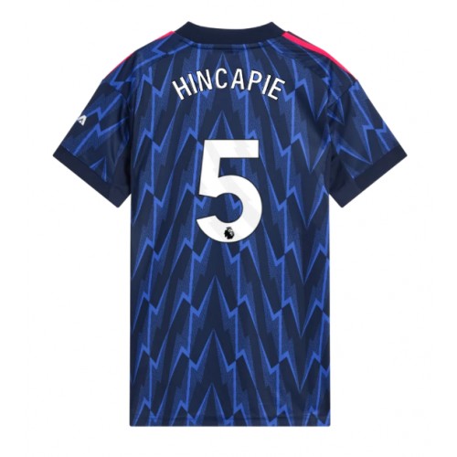 Echipament fotbal Arsenal Piero Hincapie #5 Tricou Deplasare 2025-26 pentru femei maneca scurta Echipament fotbal Arsenal Piero Hincapie #5 Tricou Deplasare 2025-26 pentru femei maneca scurta