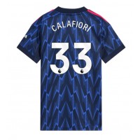 Echipament fotbal Arsenal Riccardo Calafiori #33 Tricou Deplasare 2025-26 pentru femei maneca scurta Echipament fotbal Arsenal Riccardo Calafiori #33 Tricou Deplasare 2025-26 pentru femei maneca scurta