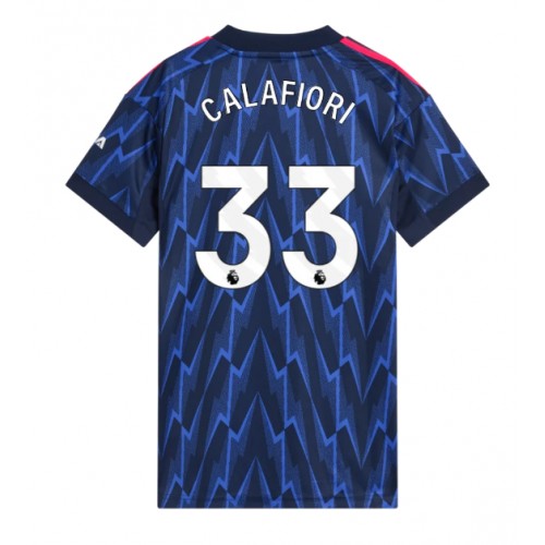 Echipament fotbal Arsenal Riccardo Calafiori #33 Tricou Deplasare 2025-26 pentru femei maneca scurta Echipament fotbal Arsenal Riccardo Calafiori #33 Tricou Deplasare 2025-26 pentru femei maneca scurta