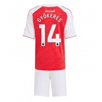 Echipament fotbal Arsenal Viktor Gyokeres #14 Tricou Acasa 2025-26 pentru copii maneca scurta (+ Pantaloni scurti)