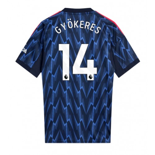 Echipament fotbal Arsenal Viktor Gyokeres #14 Tricou Deplasare 2025-26 maneca scurta Echipament fotbal Arsenal Viktor Gyokeres #14 Tricou Deplasare 2025-26 maneca scurta