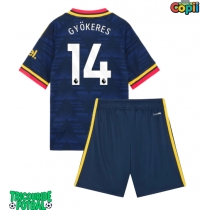 Echipament fotbal Arsenal Viktor Gyokeres #14 Tricou Deplasare 2026-27 pentru copii maneca scurta (+ Pantaloni scurti)