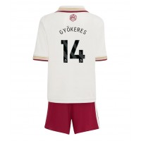 Echipament fotbal Arsenal Viktor Gyokeres #14 Tricou Treilea 2025-26 pentru copii maneca scurta (+ Pantaloni scurti)