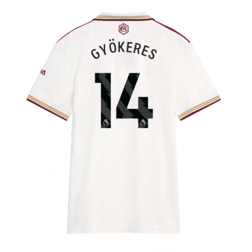 Echipament fotbal Arsenal Viktor Gyokeres #14 Tricou Treilea 2025-26 pentru femei maneca scurta Echipament fotbal Arsenal Viktor Gyokeres #14 Tricou Treilea 2025-26 pentru femei maneca scurta