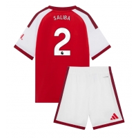 Echipament fotbal Arsenal William Saliba #2 Tricou Acasa 2026-27 pentru copii maneca scurta (+ Pantaloni scurti)