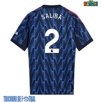 Echipament fotbal Arsenal William Saliba #2 Tricou Deplasare 2025-26 maneca scurta