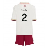 Echipament fotbal Arsenal William Saliba #2 Tricou Treilea 2025-26 pentru copii maneca scurta (+ Pantaloni scurti)