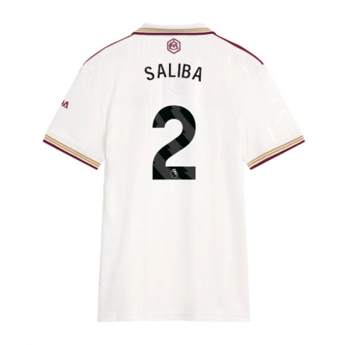 Echipament fotbal Arsenal William Saliba #2 Tricou Treilea 2025-26 pentru femei maneca scurta Echipament fotbal Arsenal William Saliba #2 Tricou Treilea 2025-26 pentru femei maneca scurta