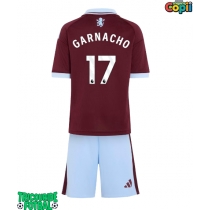Echipament fotbal Aston Villa Alejandro Garnacho #17 Tricou Acasa 2026-27 pentru copii maneca scurta (+ Pantaloni scurti)